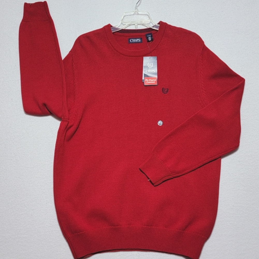 NEW NEW NEW!!! Big & Tall Ralph Lauren Chaps Red Sweater Size XLT. #812‎